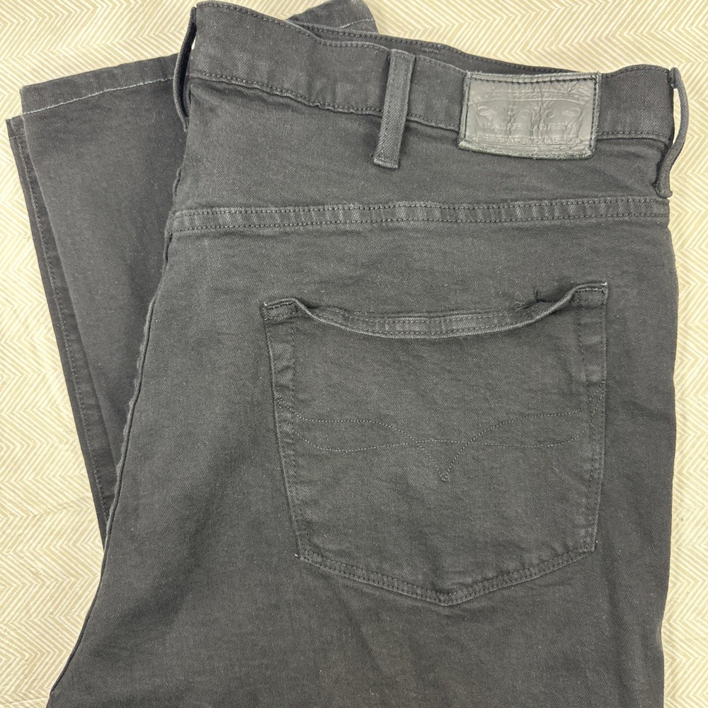 Polo Ralph Lauren Jeans Mens 42x30 Black Hampton Relaxed‎ Straight Stretch Denim
